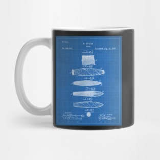 Cigar Making Patent - Cigar Smoker Smoke Tobacco Shop Art - Blueprint Mug